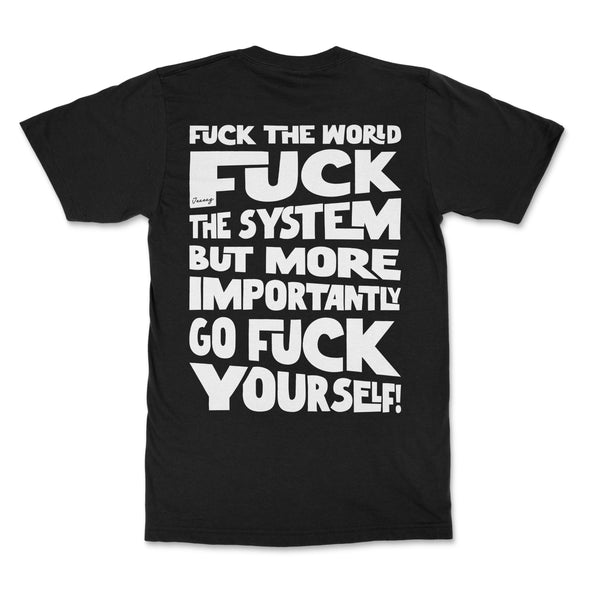 T-SHIRT FUCK THE WORLD BLK