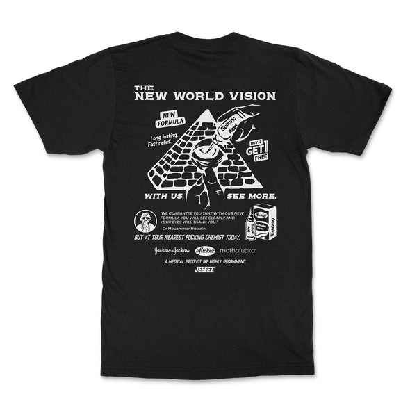 T-SHIRT BLK THE NEW WORLD VISION